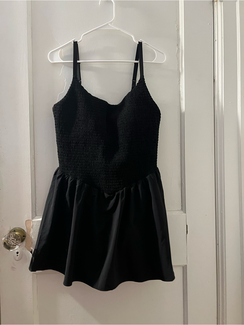 Aerie Black Smocked Bodice Athletic Dress